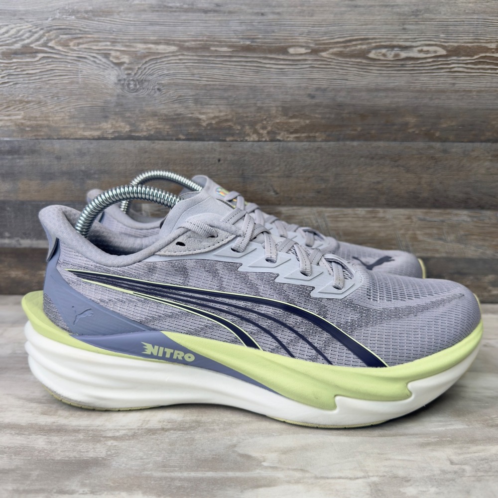 Puma Deviate Nitro 4 Womens Size 9‎ Road Running Shoes 312124-03 Grey Yellow